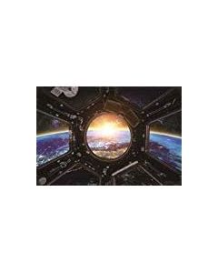 AOFOTO 7x5ft Spaceship Interior Window View Backdrop Galaxy Universe Exploration Science Fiction Spacecraft Photography Background Space Station On Planet Photo Shoot Studio Props Vinyl Wallpaper