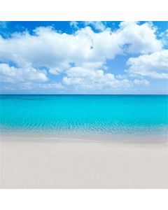 AOFOTO 10x10ft Sea Beach Photography Background Blue Ocean Backdrop Clear Sky Clouds Kid Girl Lovers Boy Adult Artistic Portrait Wedding Seaside Holiday Photoshoot Studio Props Video Drape Wallpaper
