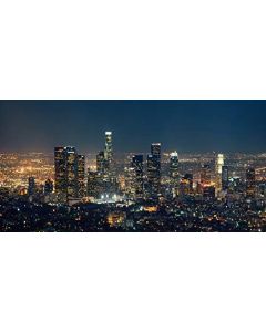 AOFOTO 6x3ft Los Angeles Night View Backdrop US California Downtown Architecture Landmark Urban Evening City Lights Building American City Landscape Background Photography Photo Studio Props