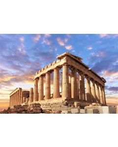 AOFOTO 7x5ft Acropolis of Athens Backdrop Parthenon Temple Photography Background Ancient Column Stone Pillar Greek Trip Photo Studio Props Artistic Portrait Greece History Building Culture Video Drop