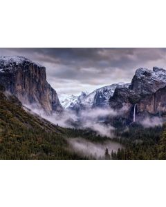 AOFOTO 8x6ft Snow Mountain Backdrops Forest Trees Photo Shoot Background Natutal Scenic Photography Studio Props Adult Artistic Portrait Outdoor Travel Digital Video Drop Vinyl Wallpaper